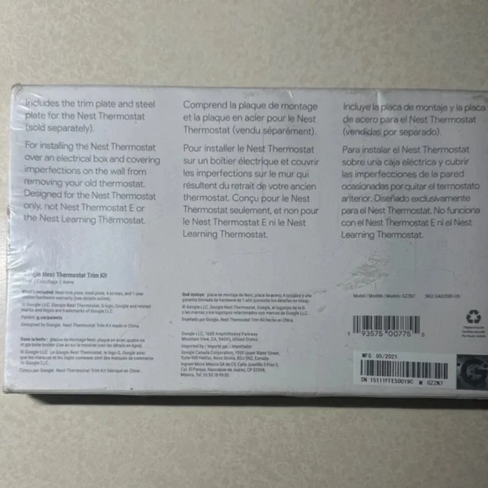Google Nest Thermostat Trim Kit in Soft Pink